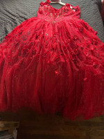 Red quinceanera dress