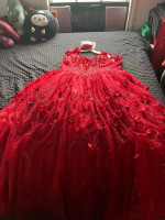 Red quinceanera dress