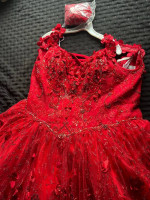 Red quinceanera dress