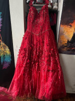 Red quinceanera dress