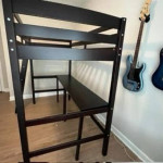 Wayfair Mallika Kids Solid Wood Twin Loft Bunk Bed - Almost New