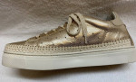 The Flexx Hi Tide Sneaker Espadrille Metallic Gold Size 8 Tennis Shoe