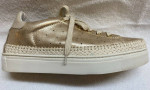 The Flexx Hi Tide Sneaker Espadrille Metallic Gold Size 8 Tennis Shoe