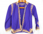 Moroccan Handmade Embroidered Gold On Purple Jacket