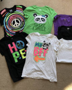 Girls Justices Shirts Lot sizes 18-20