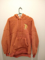 DISNEYLAND Resort Spirit Jersey Peach Gold Medium Sherpa Fleece Hoodie