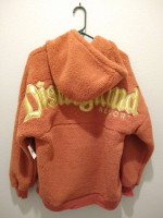 DISNEYLAND Resort Spirit Jersey Peach Gold Medium Sherpa Fleece Hoodie