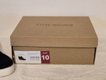 Steve Madden Ladies Black Suede Hidden Wedge Sneaker Size 10 NWT/Box