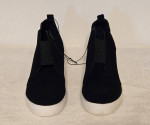 Steve Madden Ladies Black Suede Hidden Wedge Sneaker Size 10 NWT/Box