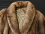 Vintage Natural Mink Brown Stole Wrap Shawl Cape Fur, Origin USA