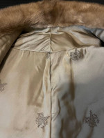 Vintage Natural Mink Brown Stole Wrap Shawl Cape Fur, Origin USA