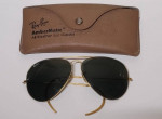 Vintage Ray Ban Bausch Lomb Aviator Tinted Ambermatic Sunglasses Glass