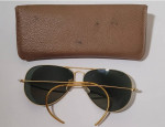 Vintage Ray Ban Bausch Lomb Aviator Tinted Ambermatic Sunglasses Glass