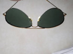 Vintage Ray Ban Bausch Lomb Aviator Tinted Ambermatic Sunglasses Glass