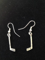 Hockey Stick Earrings - Brand New
