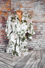 Victorias Secret Medium Here Comes The Bride Floral Satin Short Wrap R