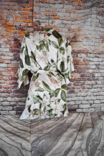 Victorias Secret Medium Here Comes The Bride Floral Satin Short Wrap R