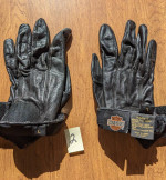 Leather riding gloves womens 5 pair Harley Davidson