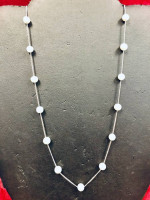 White gold pearl  necklace