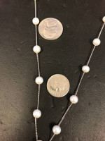 White gold pearl  necklace