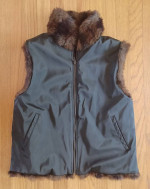 Coaco New York  Reversible faux fur sleeveless vest jacket  Size M