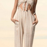 Summer Day/Vacation/Beach Bandeau Overall Pants Set