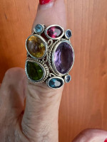 Samuel B Sterling Royal Bali Madeira Multistone Gem
