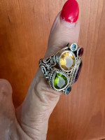Samuel B Sterling Royal Bali Madeira Multistone Gem