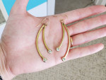 Gold-tone shooting star earrings