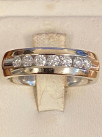 White gold diamond band