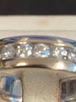 White gold diamond band