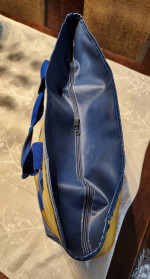 Rare Vintage 1990's LL Bean Vinyl Boat And Tote XL Bag in all Yellow with Blue a
