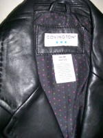 Covington Stylish Black Leather Women Warm Winter Coat Jacket MM 10-12