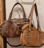 Lot of 2 Tan Brown Purses Clutch & Checkbook Cover Liz Claiaborne