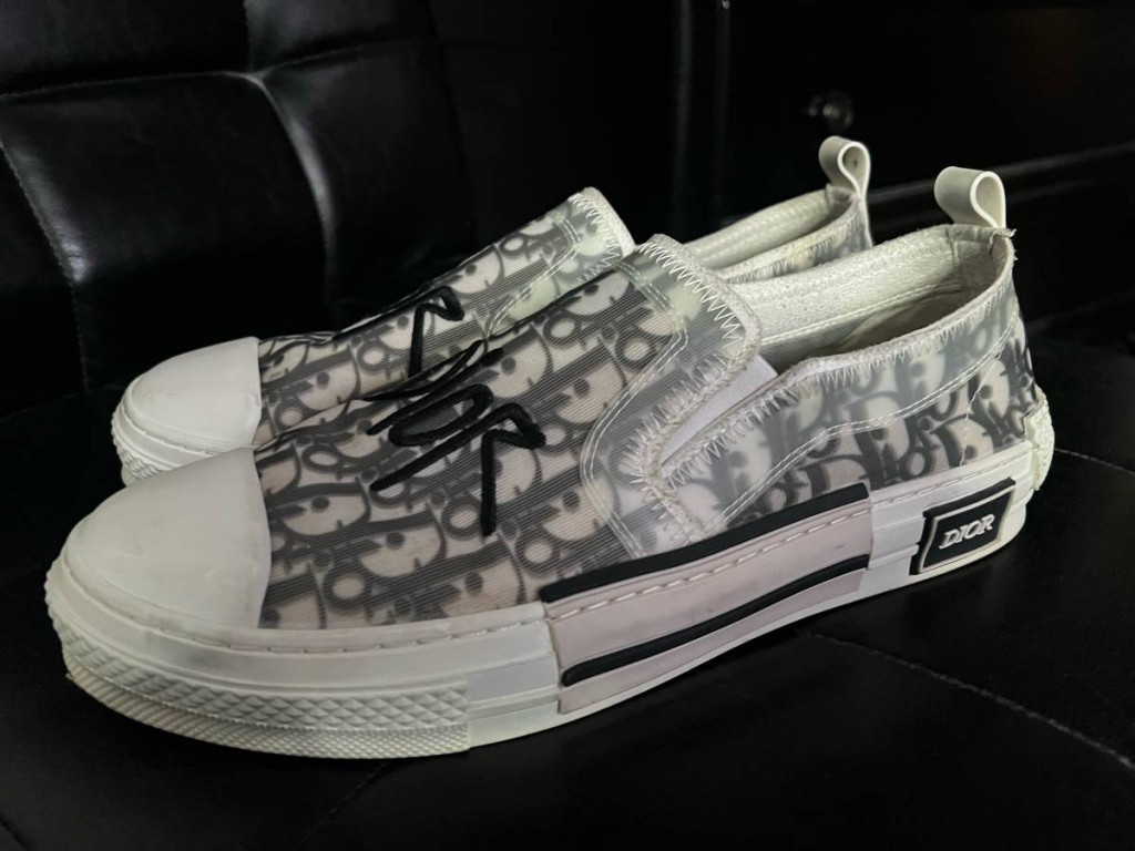 Dior Sneaker (no laces) white and grey 9