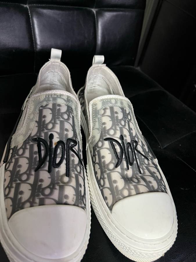 Dior Sneaker (no laces) white and grey 9