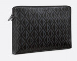 Dior Mens Pouch Black CD Diamond Canvas