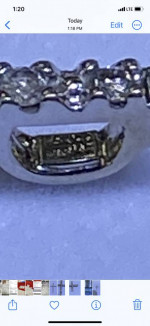 14 K white gold diamond cross