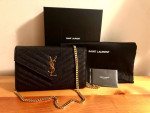 YSL CASSANDRE ENVELOPE CHAIN WALLET/PURSE