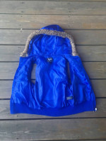 Xxi Women’s Blue Quilted Vest With Hood - Size Small - Like New