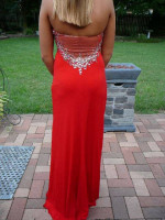 Red Prom, Homecoming Long Dress Gown Envious Couture Prom by Karishma