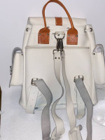 Authentic White and Tan Grafea Backpack