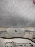 Authentic White and Tan Grafea Backpack