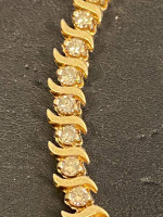 10K gold and diamond tennis bracelet