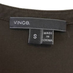 *Retail $195* SMALL VINCE Hi-low Tunic V-Neck Keyhole Boho Brown Tunic