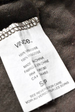 *Retail $195* SMALL VINCE Hi-low Tunic V-Neck Keyhole Boho Brown Tunic