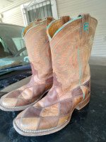 YOUTH'S ANDERSON BEAN CRAZY HORSE PATCHWORK COWBOY BOOTS