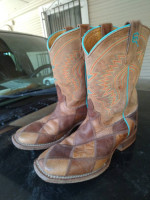 YOUTH'S ANDERSON BEAN CRAZY HORSE PATCHWORK COWBOY BOOTS