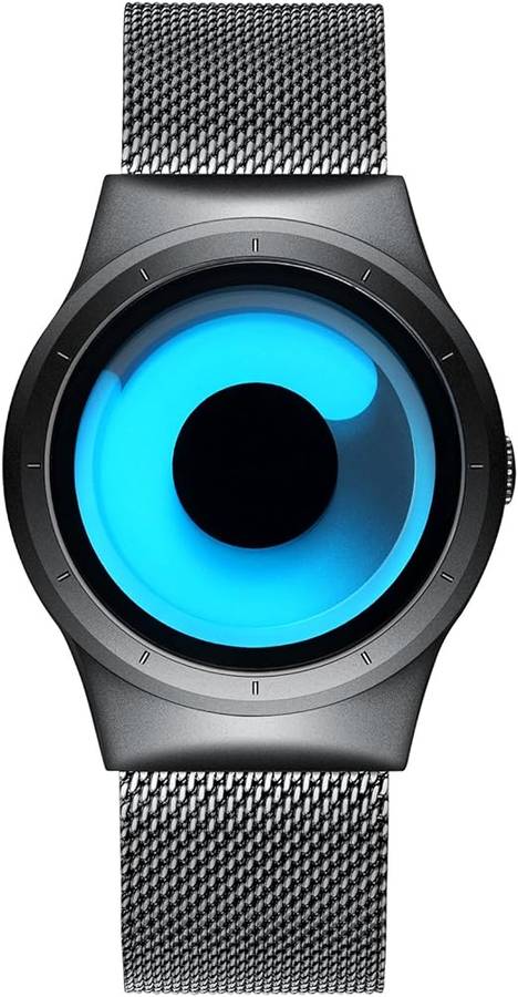 Wrist Watch Black Waterproof Unique Design Cool Stainless Mens Men
