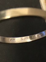 white Sapphire gold ring